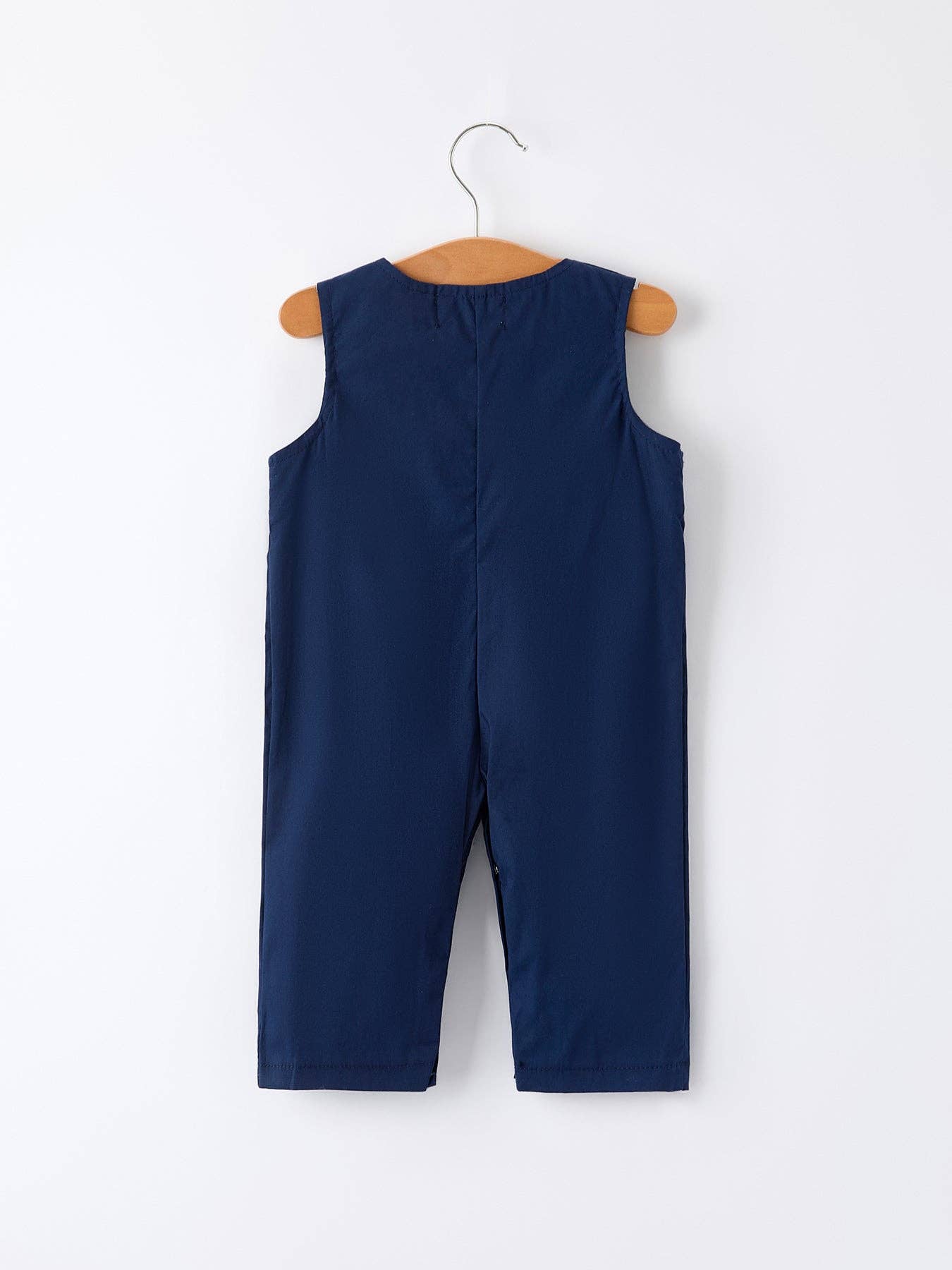 Navy Nativity Smocked Romper