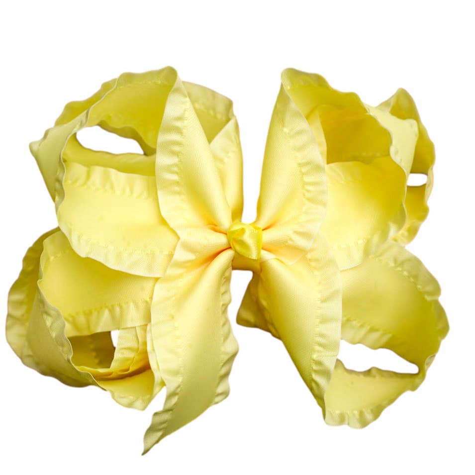 Double Ruffle Hair Bow - MUDBUGSBTQ