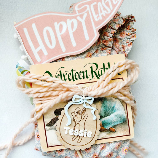 Pink Hoppy Easter Pennant Flag - MUDBUGSBTQ