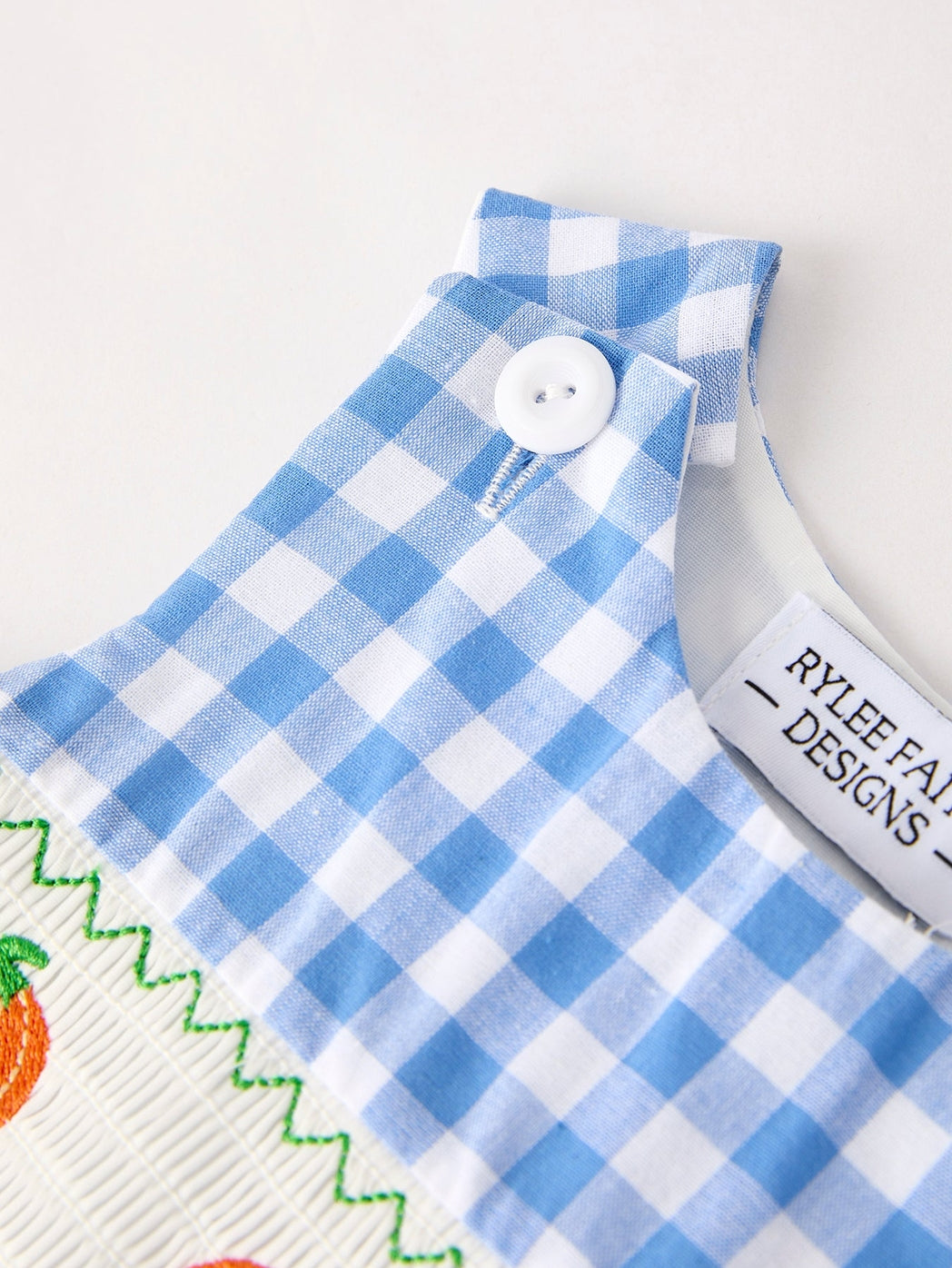 Boys Blue Fall Smocked Romper - MUDBUGSBTQ