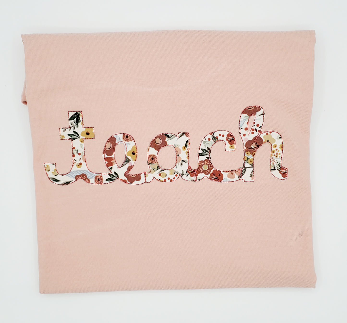 Floral Teach Applique Shirt - MUDBUGSBTQ