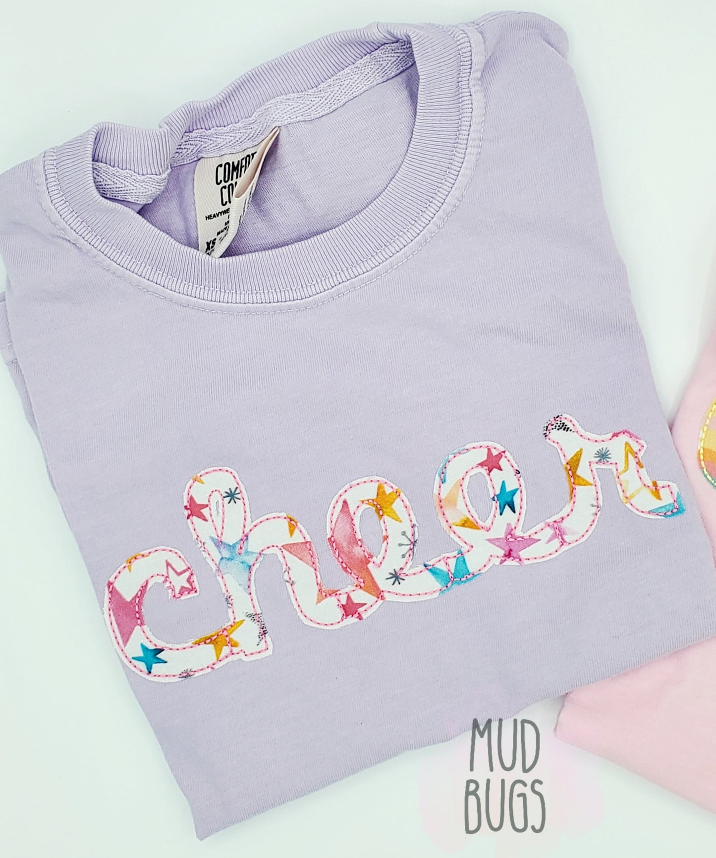 Cheer Applique Tee - MUDBUGSBTQ