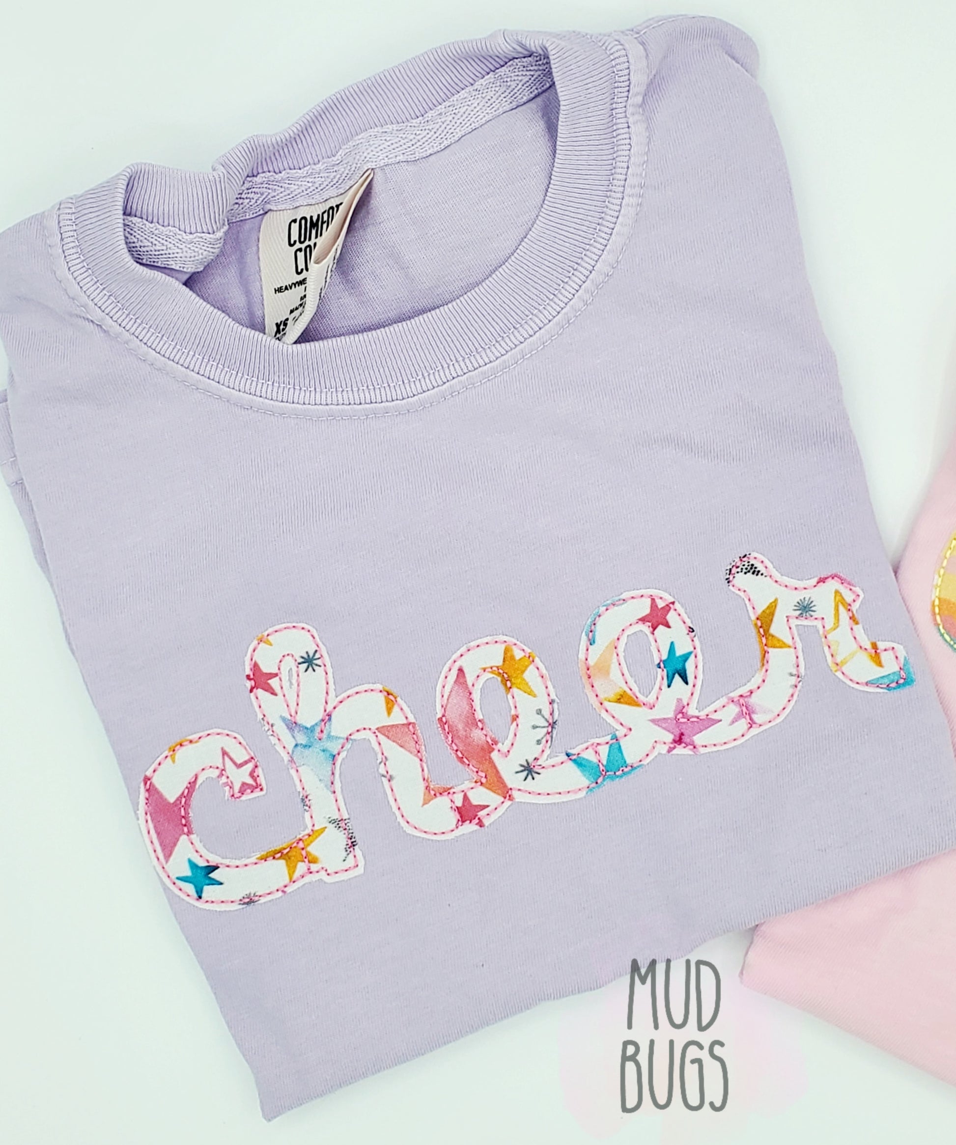 Cheer Applique Tee - MUDBUGSBTQ