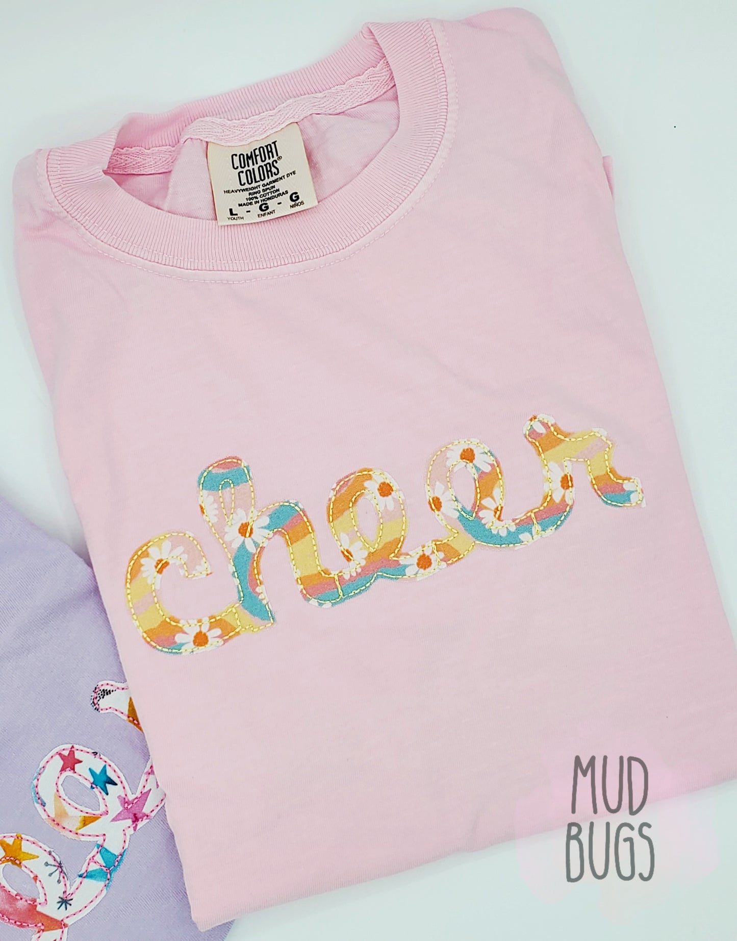 Cheer Applique Tee - MUDBUGSBTQ