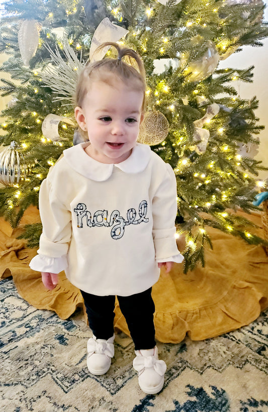 Toddler Personalized Applique Sweatshirt - MUDBUGSBTQ