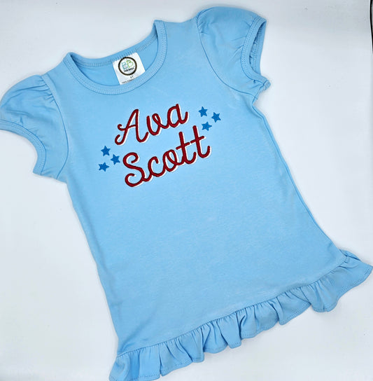 Patriotic Name Embroidery - MUDBUGSBTQ