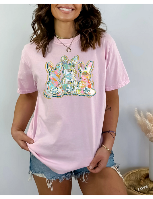 Watercolor Bunny Tee - MUDBUGSBTQ