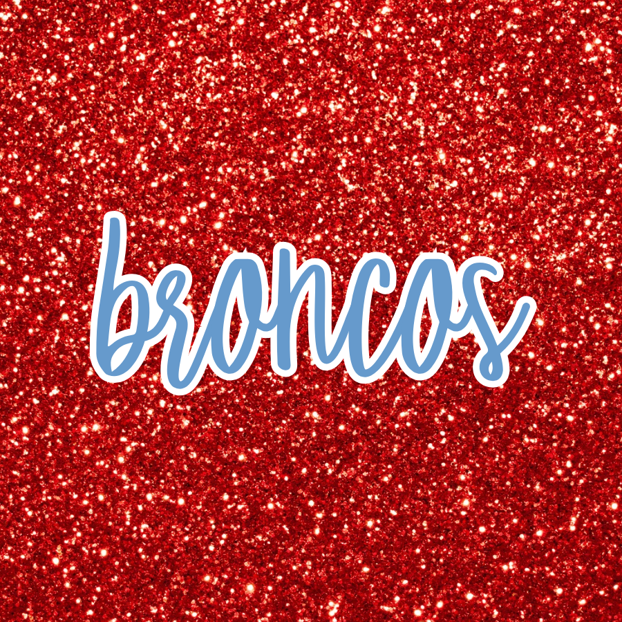 Glitter Broncos Button - MUDBUGSBTQ