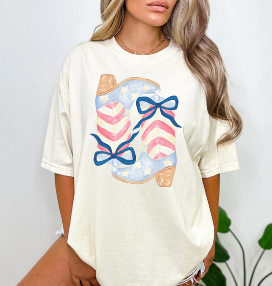 Red White & Blue Boots Shirt - MUDBUGSBTQ