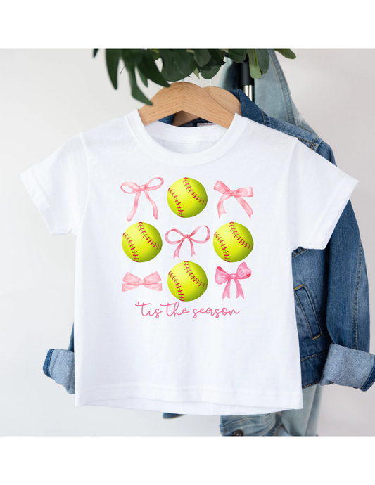 Softball & Bow Tee - MUDBUGSBTQ