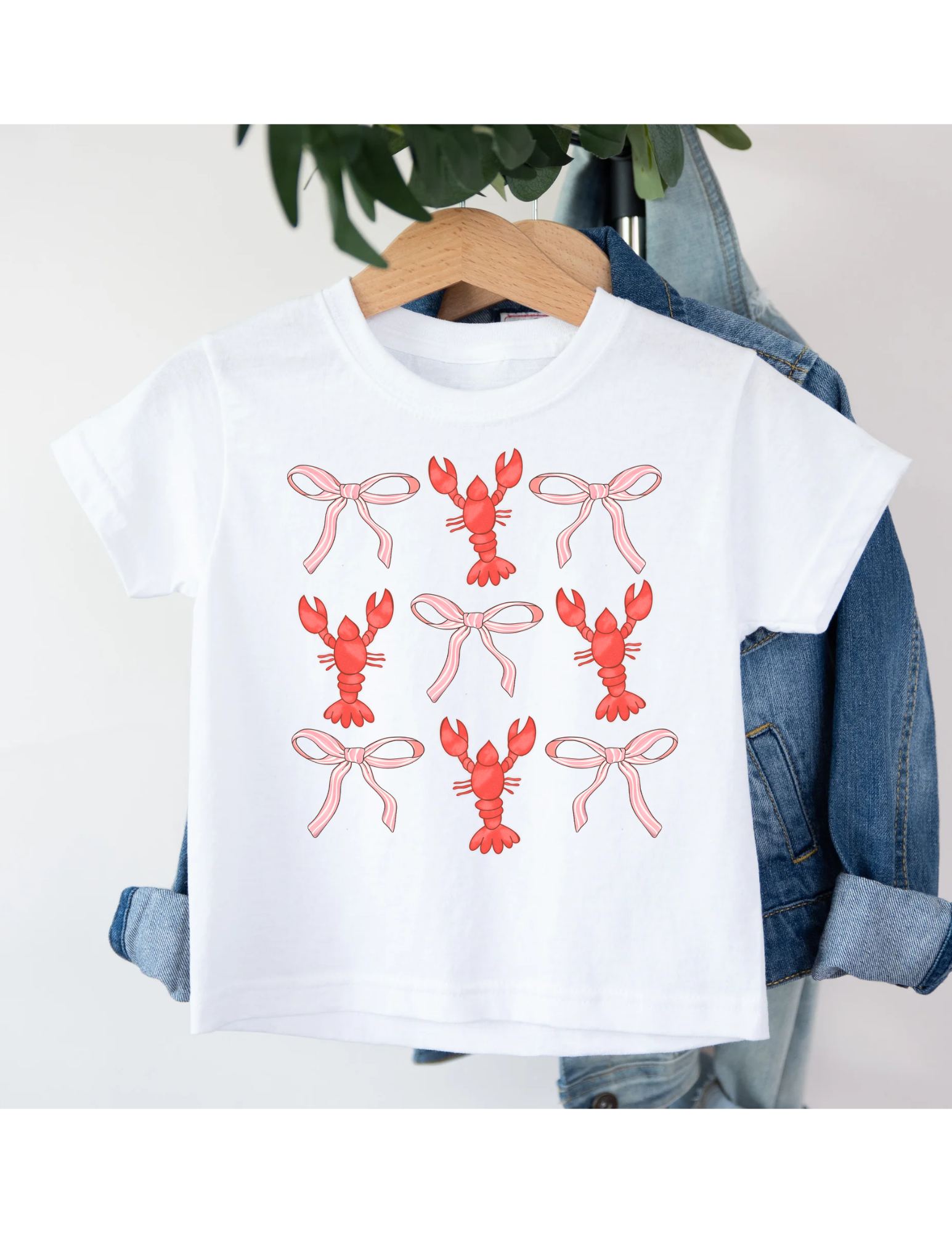 Girls Bows and Crawfish Shirt - MUDBUGSBTQ