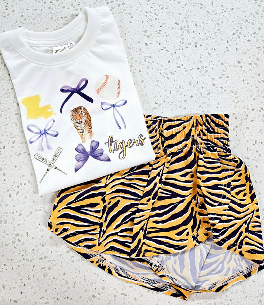Bows and Baseballs Tee - MUDBUGSBTQ