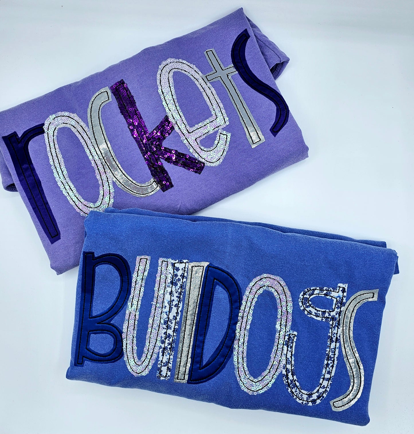 CUSTOM School Mascot Applique LONG SLEEVE - MUDBUGSBTQ