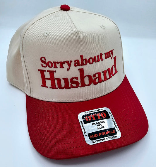 Sorry About My Husband Trucker Hat - MUDBUGSBTQ