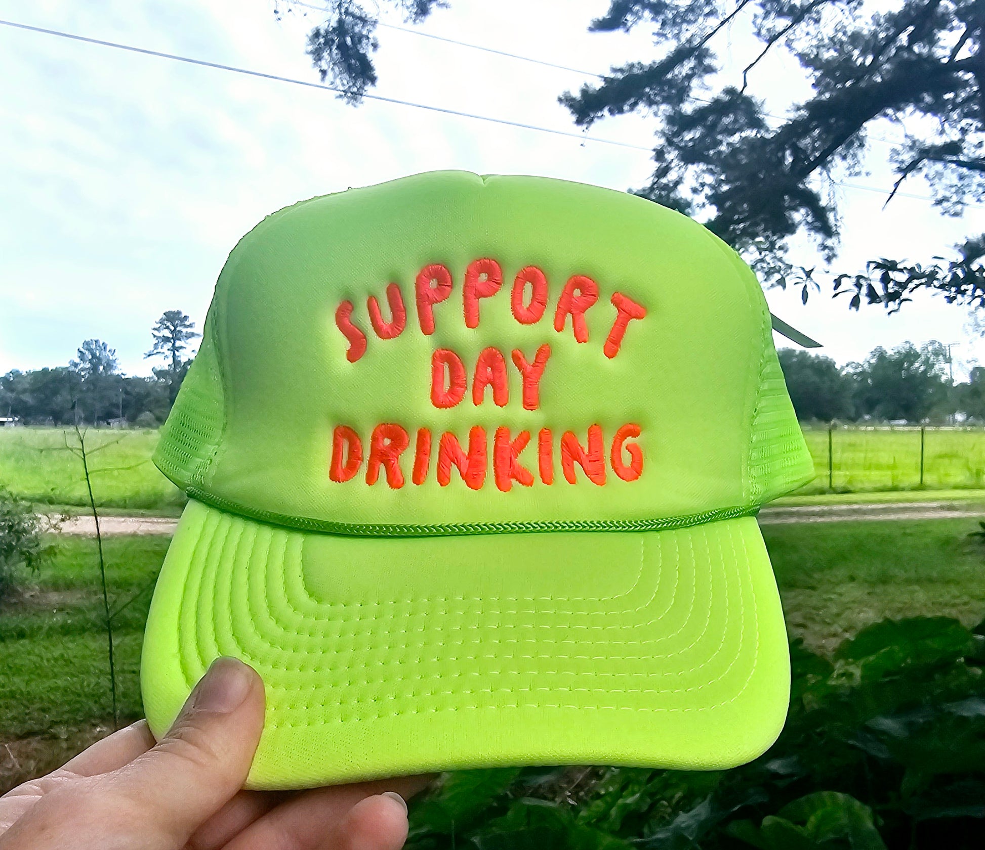 Support Day Drinking Trucker Hat - MUDBUGSBTQ
