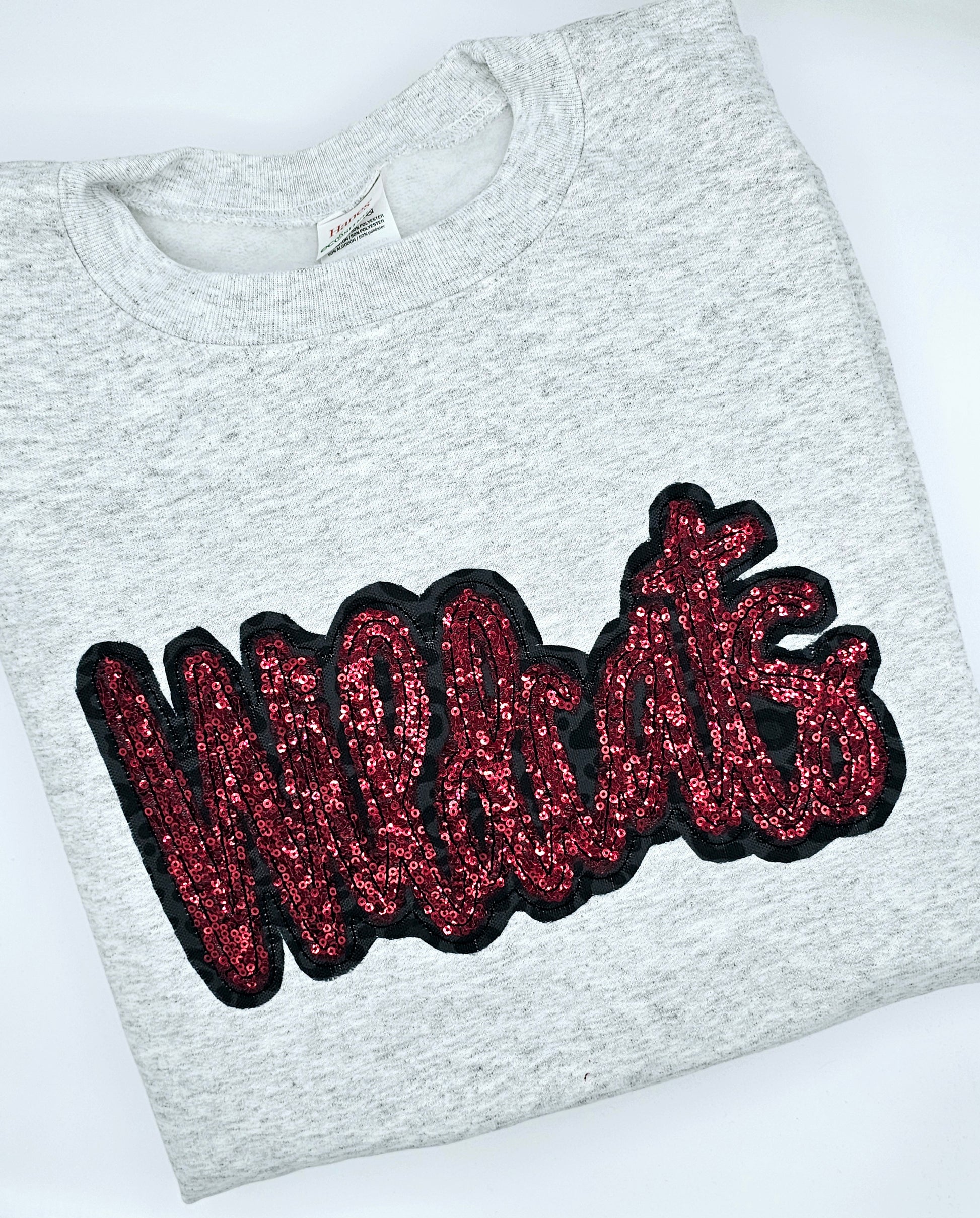 Custom Mascot Applique Sweatshirt - MUDBUGSBTQ
