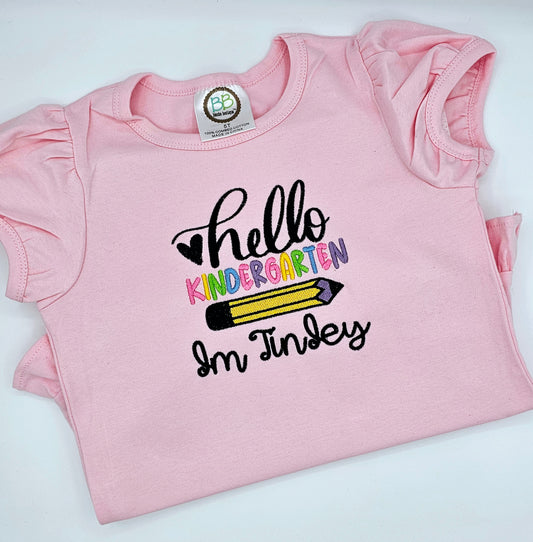 Hello Kindergarten Shirt - MUDBUGSBTQ
