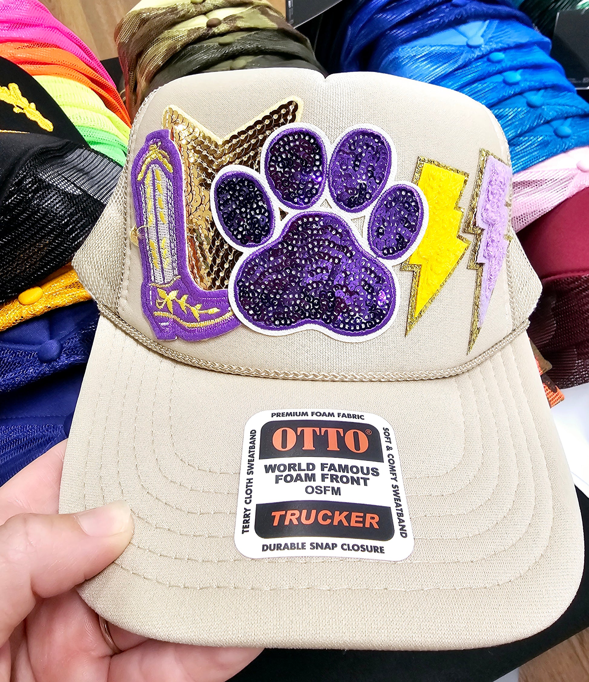 Tiger Football (mid profile) Trucker Hat - MUDBUGSBTQ