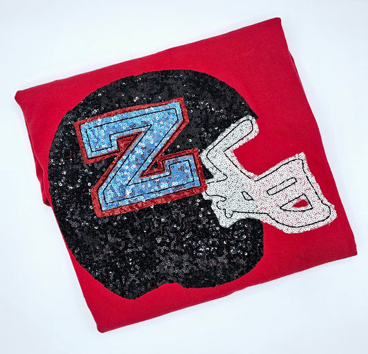 Zachary Helmet Applique Tee - MUDBUGSBTQ