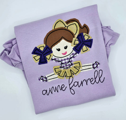 Cheerleader Applique - MUDBUGSBTQ