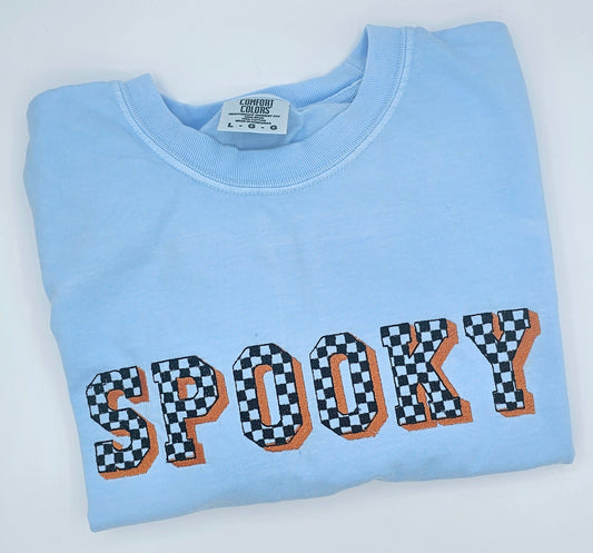 Checkered Spooky Tee - MUDBUGSBTQ