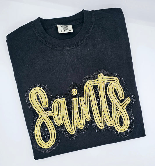 Saints Double Applique Tee - MUDBUGSBTQ