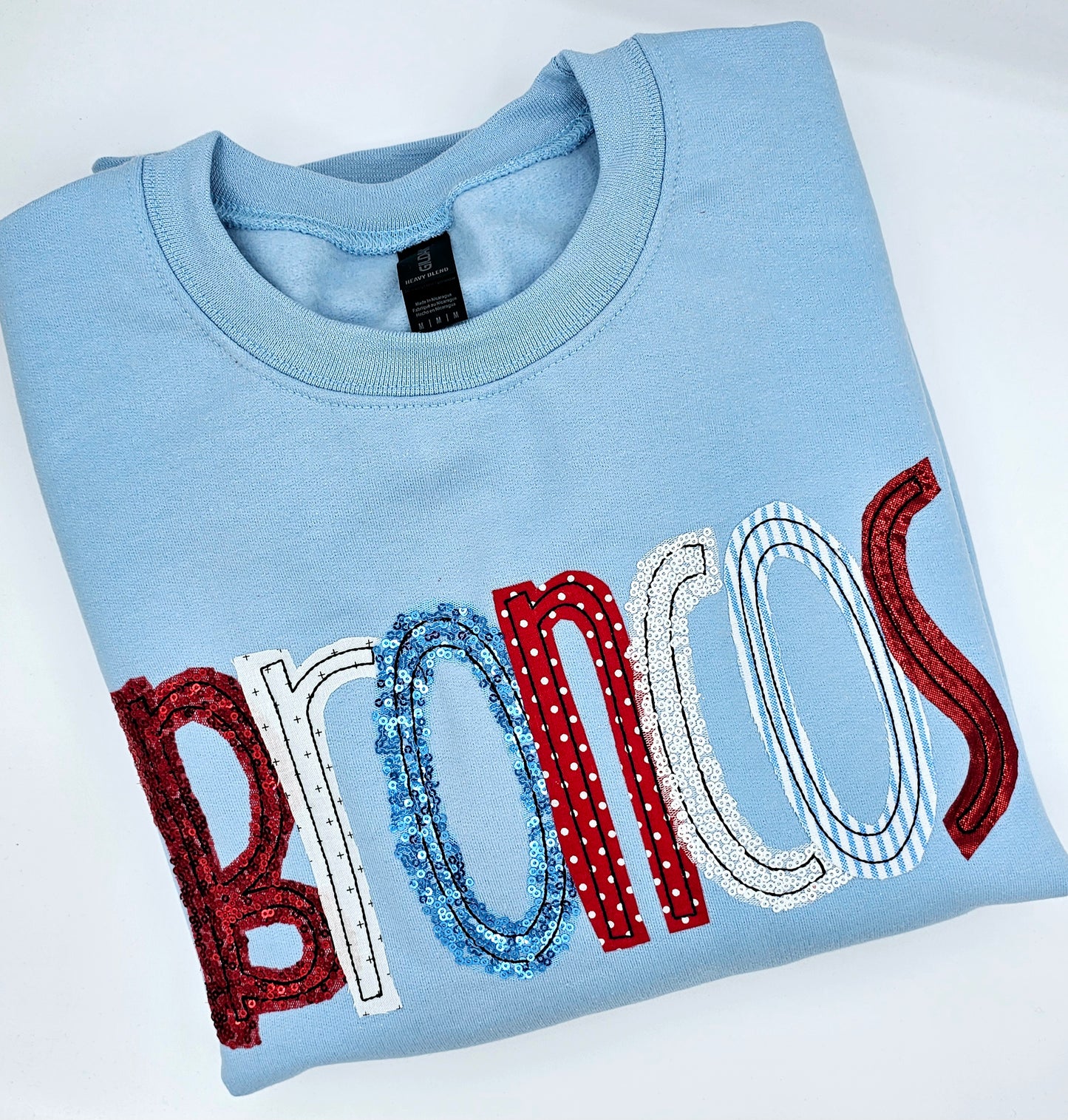 Broncos Applique Sweatshirt - MUDBUGSBTQ
