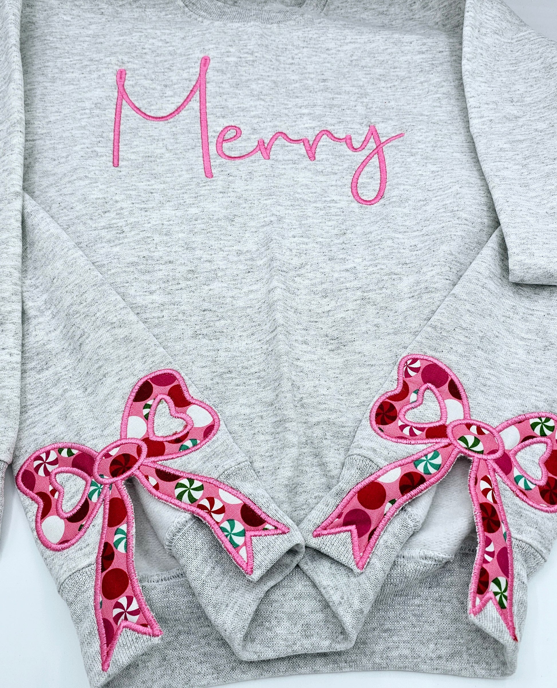 Merry Side Bow Sweatshirt - MUDBUGSBTQ