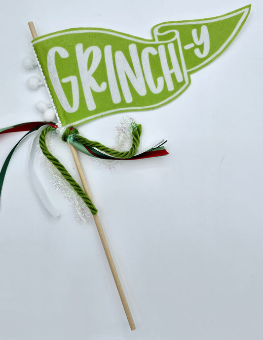 Grinch-y Pennant Flag - MUDBUGSBTQ