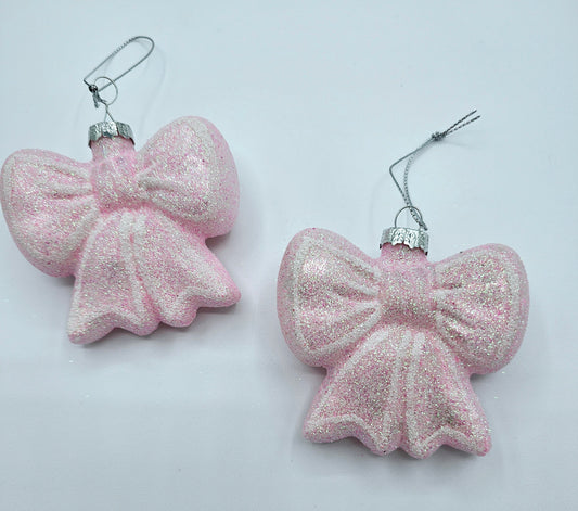 Glittered Bow Ornament - MUDBUGSBTQ