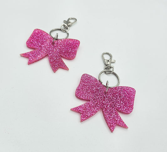 Glitter Bow Keychain - MUDBUGSBTQ