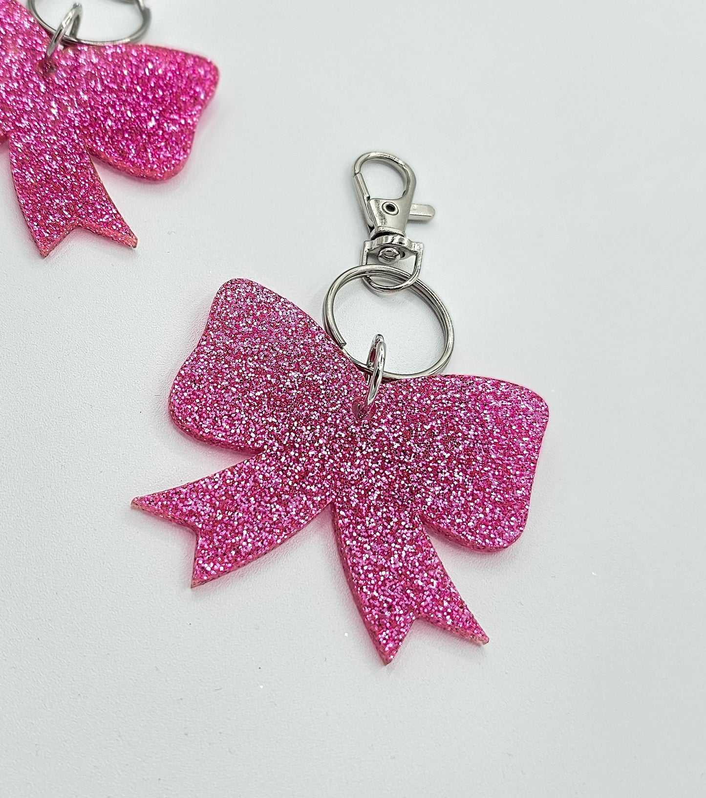 Glitter Bow Keychain - MUDBUGSBTQ