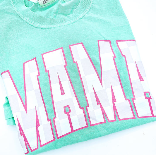Pink Mama Checkered Tee - MUDBUGSBTQ