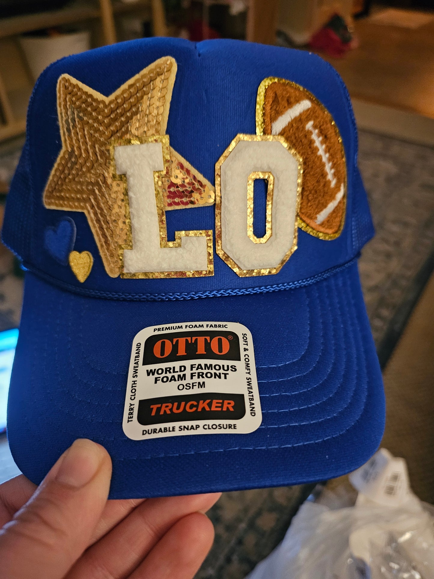 Live Oak Football (mid profile) Trucker Hat - MUDBUGSBTQ