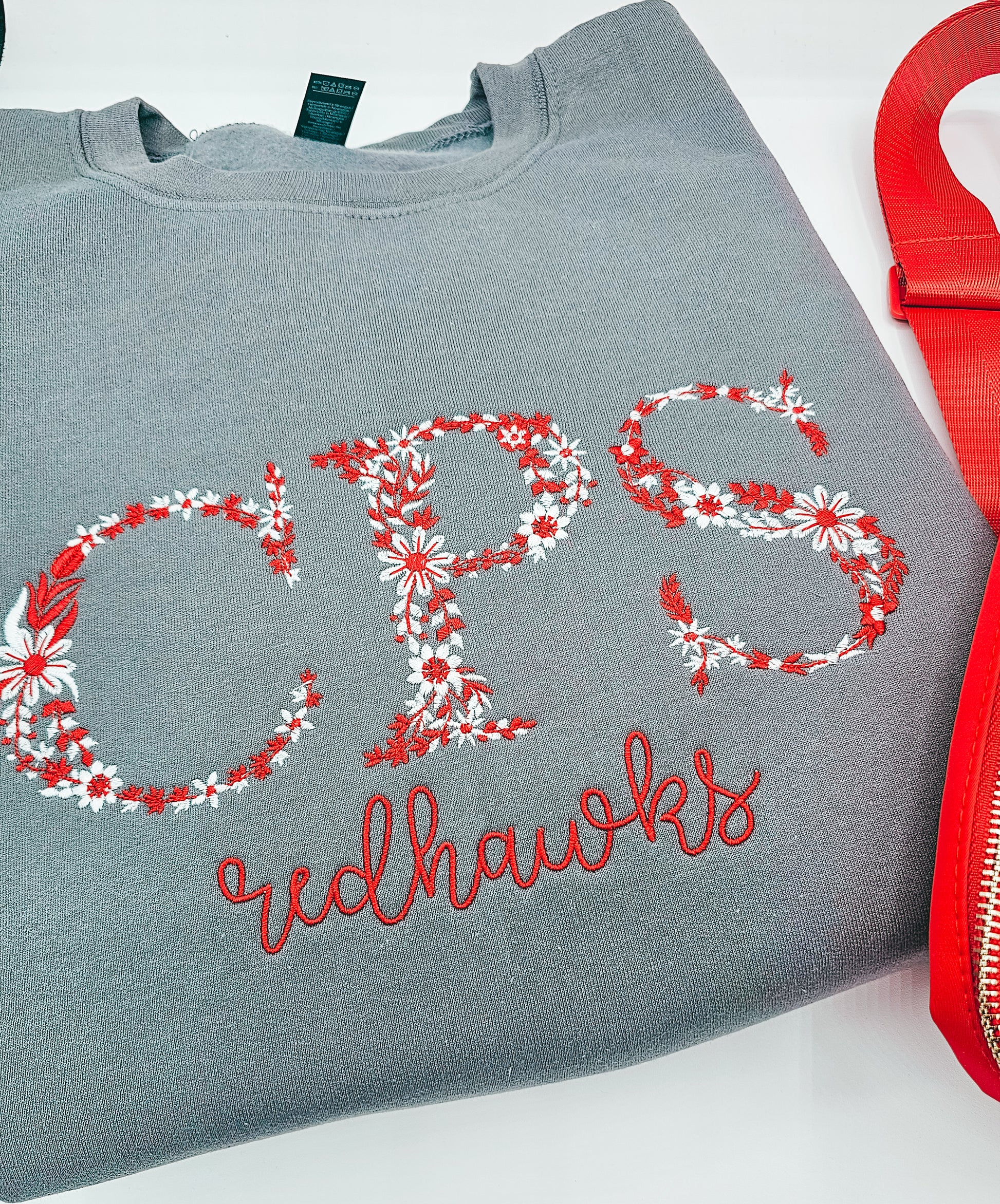 CPS Redhawk Floral School Sweatshirt - MUDBUGSBTQ