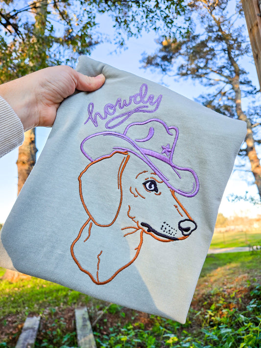 Howdy Dashshound Tee - MUDBUGSBTQ