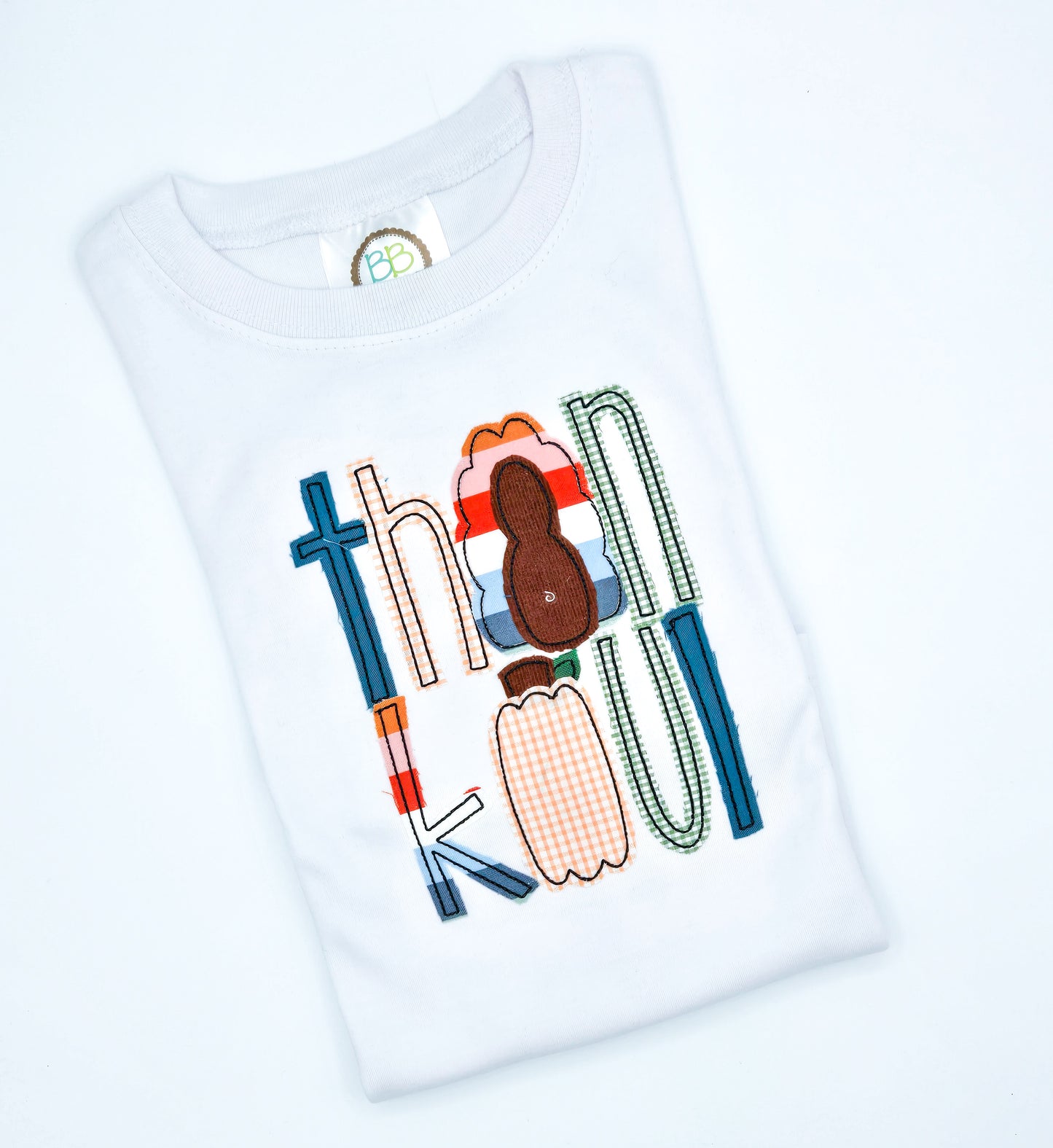 Boys Thankful Applique Tee - MUDBUGSBTQ