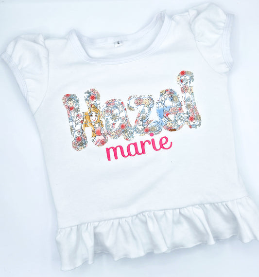 Princess Personalized Name Applique - MUDBUGSBTQ