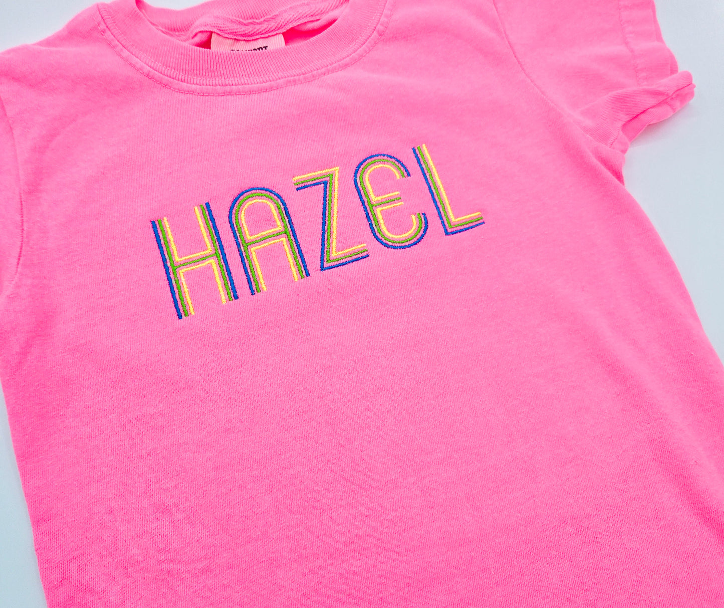 Neon Retro Name Tee - MUDBUGSBTQ