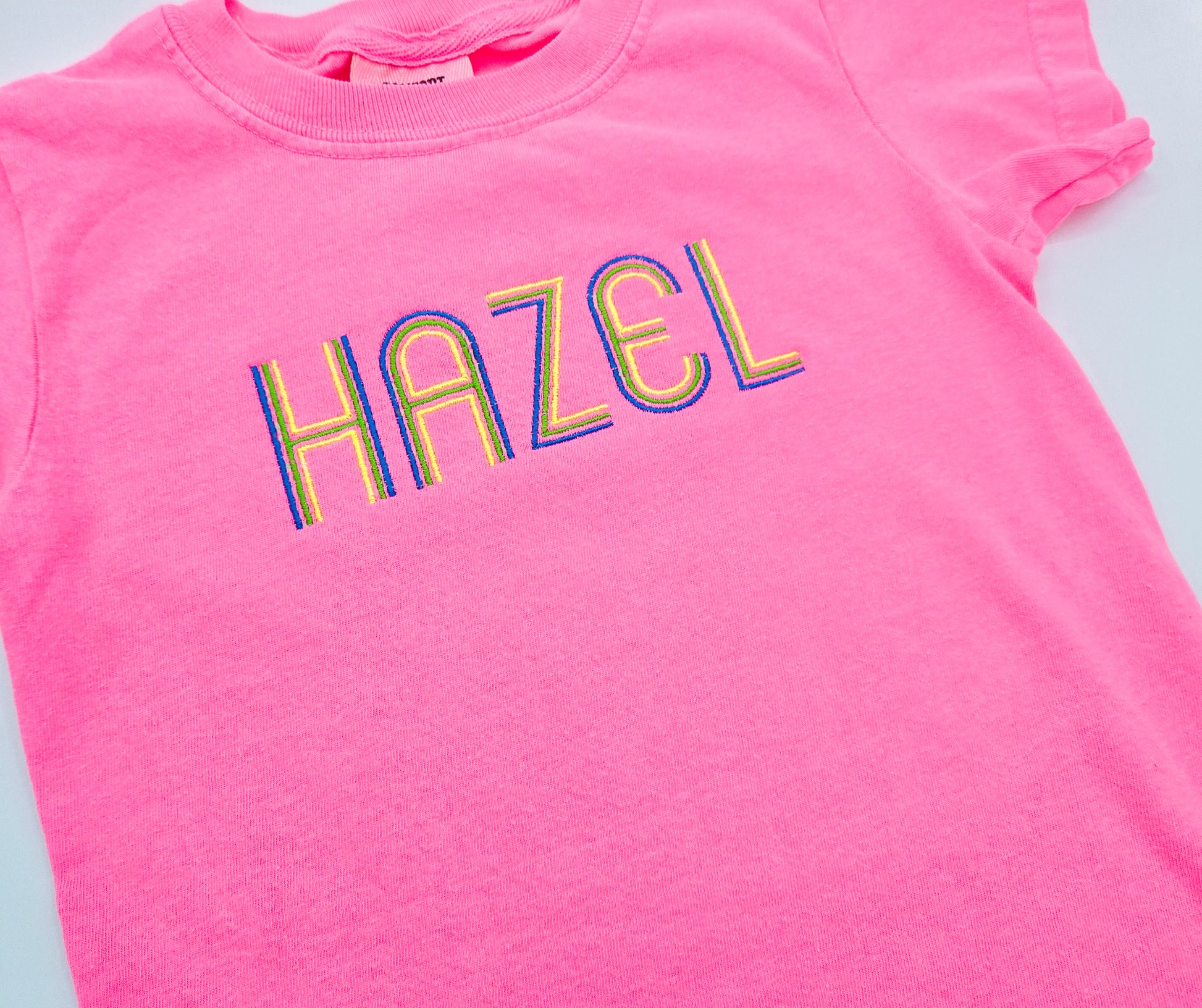 Neon Retro Name Tee - MUDBUGSBTQ
