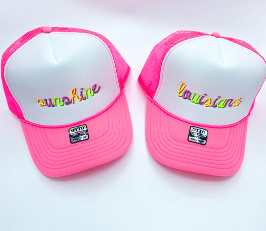 Colorful Neon Trucker Hat - MUDBUGSBTQ