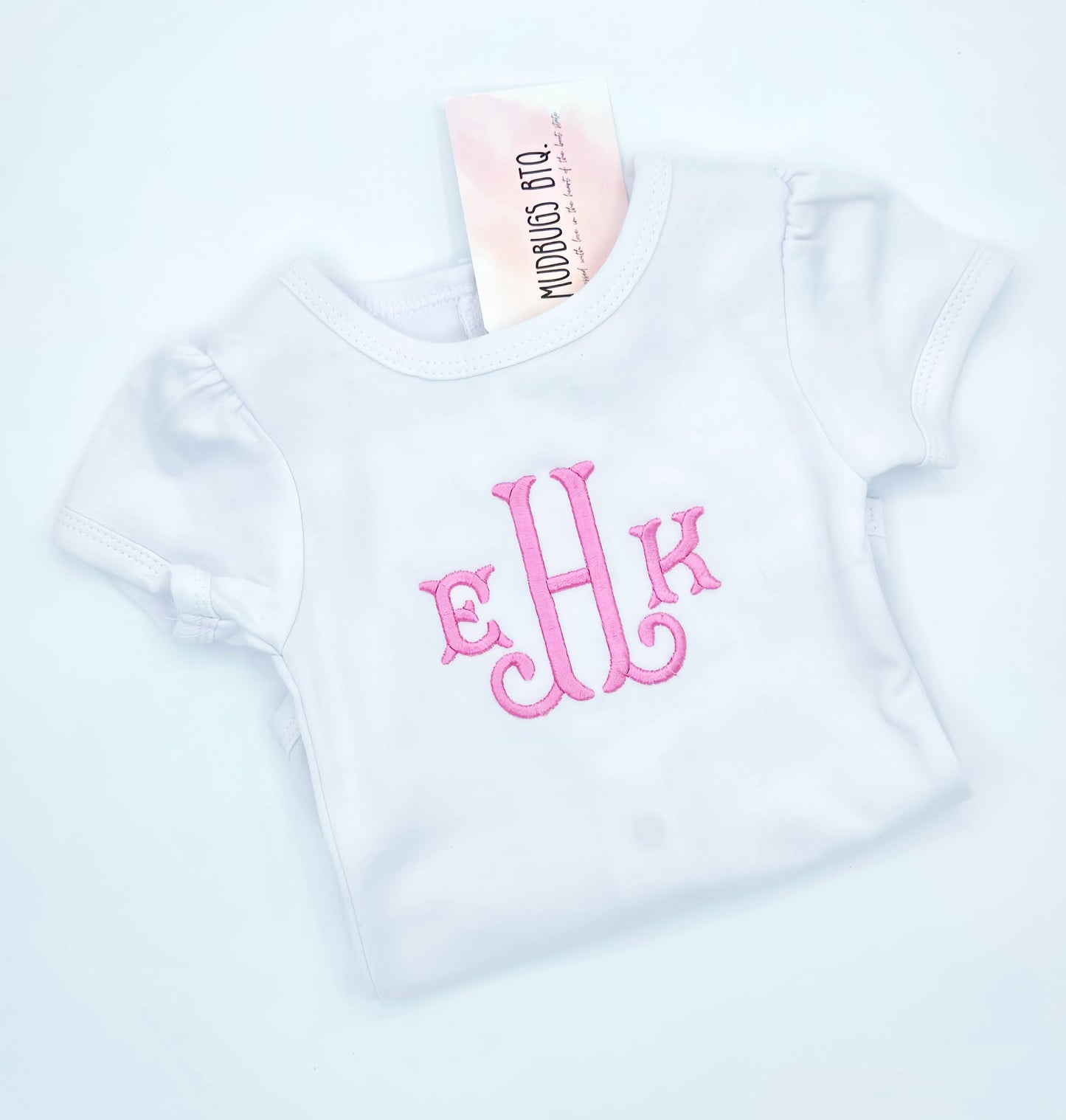 Girls Monogram Onesie