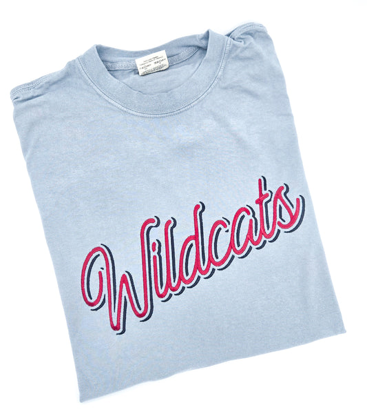 Wildcat Script Embroidery Tee