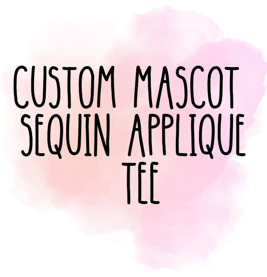 Custom Sequin Mascot Applique Tee - MUDBUGSBTQ