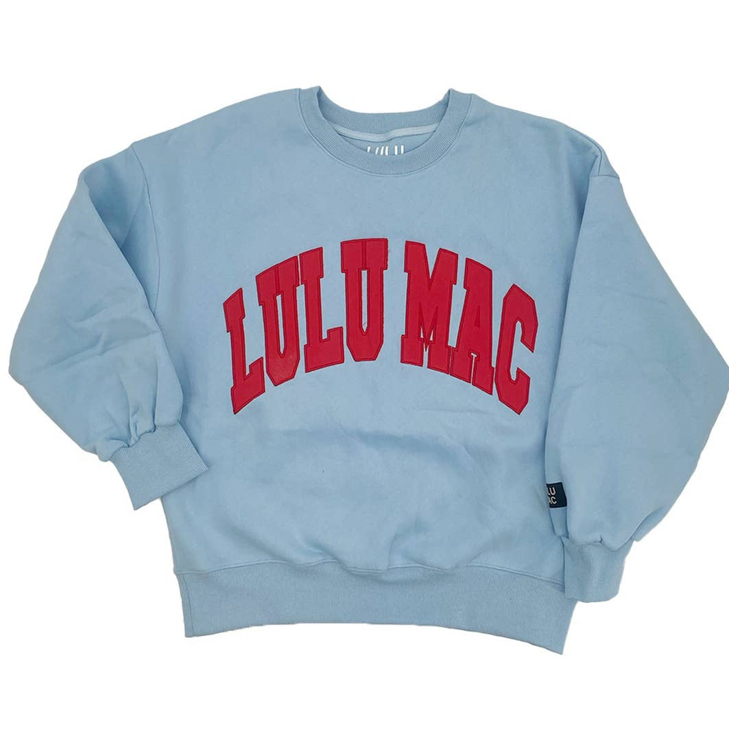 LULU MAC Light Blue & Red Sweatshirt