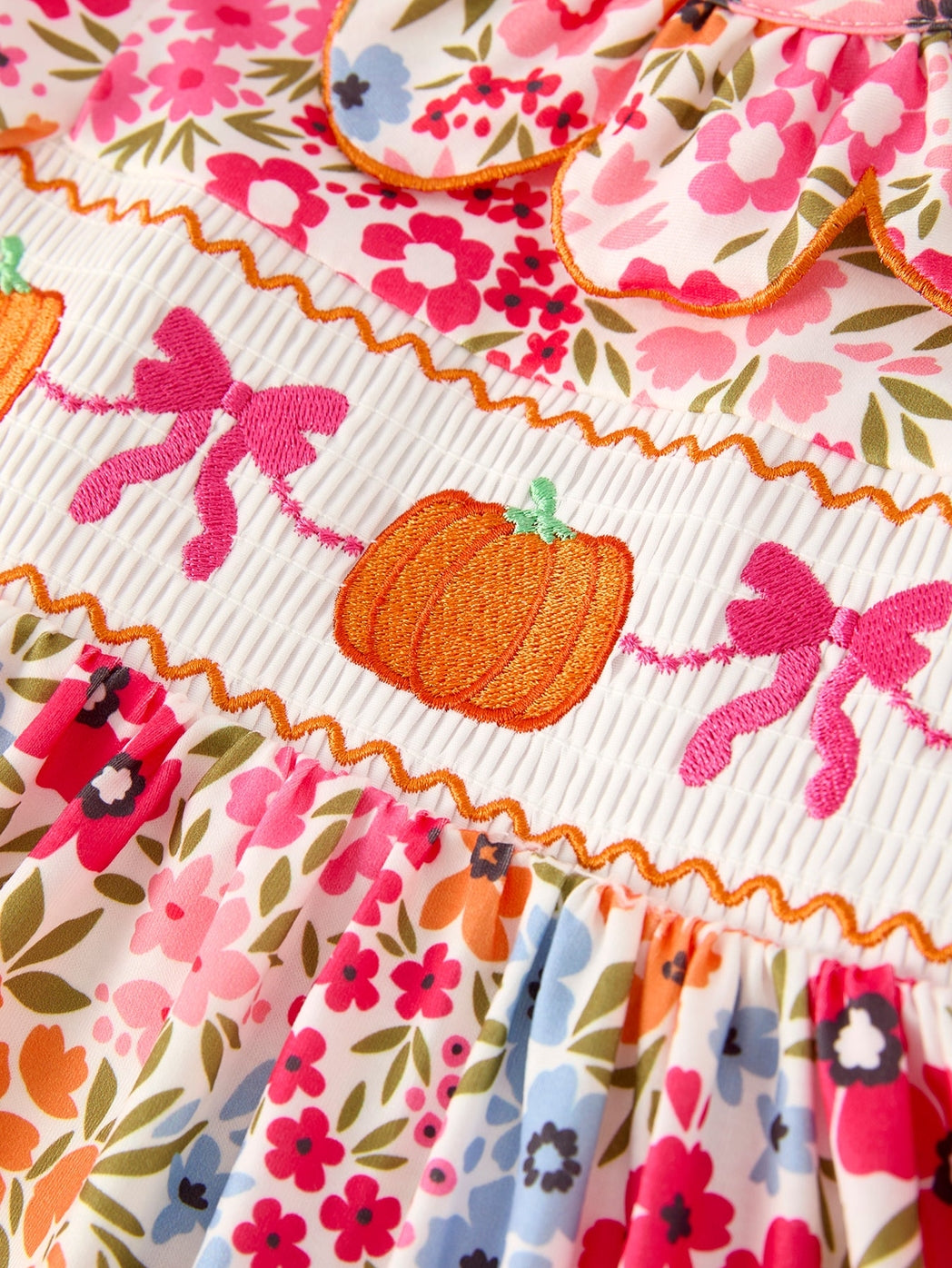 Girls Fall Smocked Romper - MUDBUGSBTQ