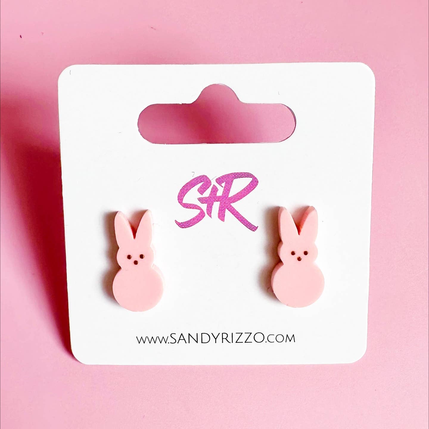Pink Bunny Studs - MUDBUGSBTQ