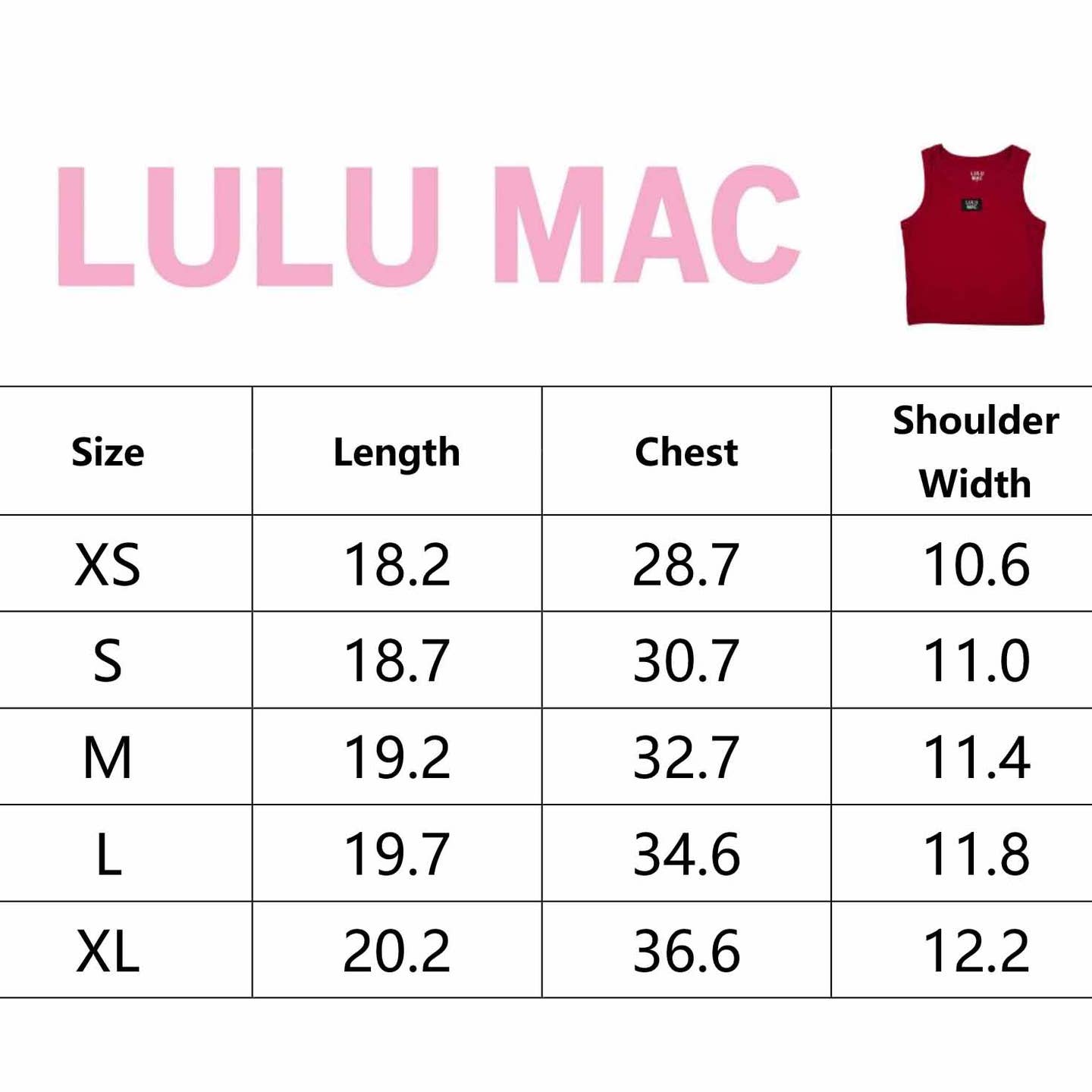 Red Lulu Mac Tank