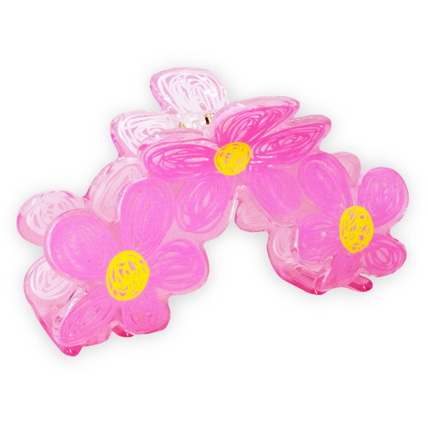 Scribble Flower Claw Clip - MUDBUGSBTQ