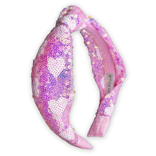 Girls Heart Sequin Headband - MUDBUGSBTQ